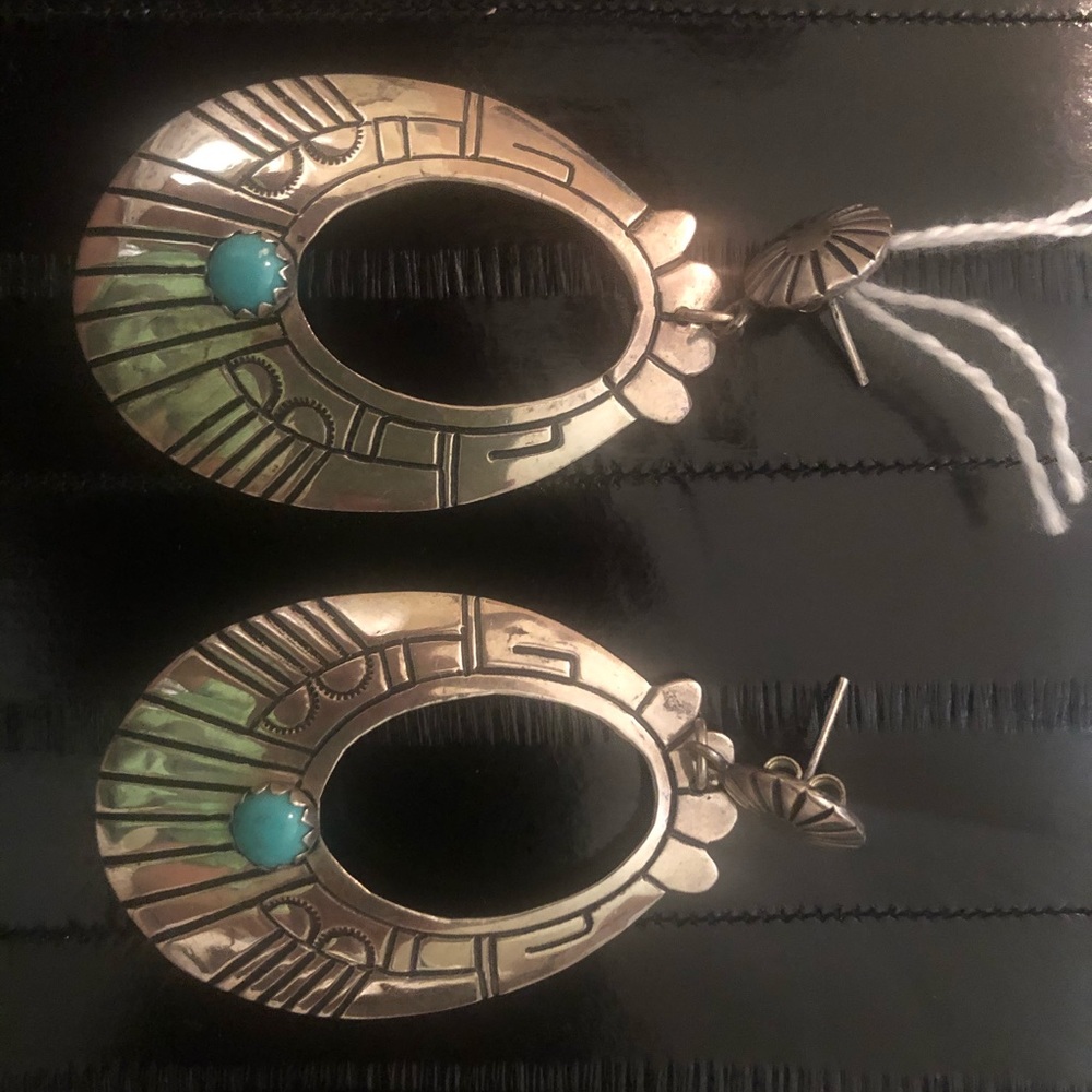 Sterling silver and turquoise earrings